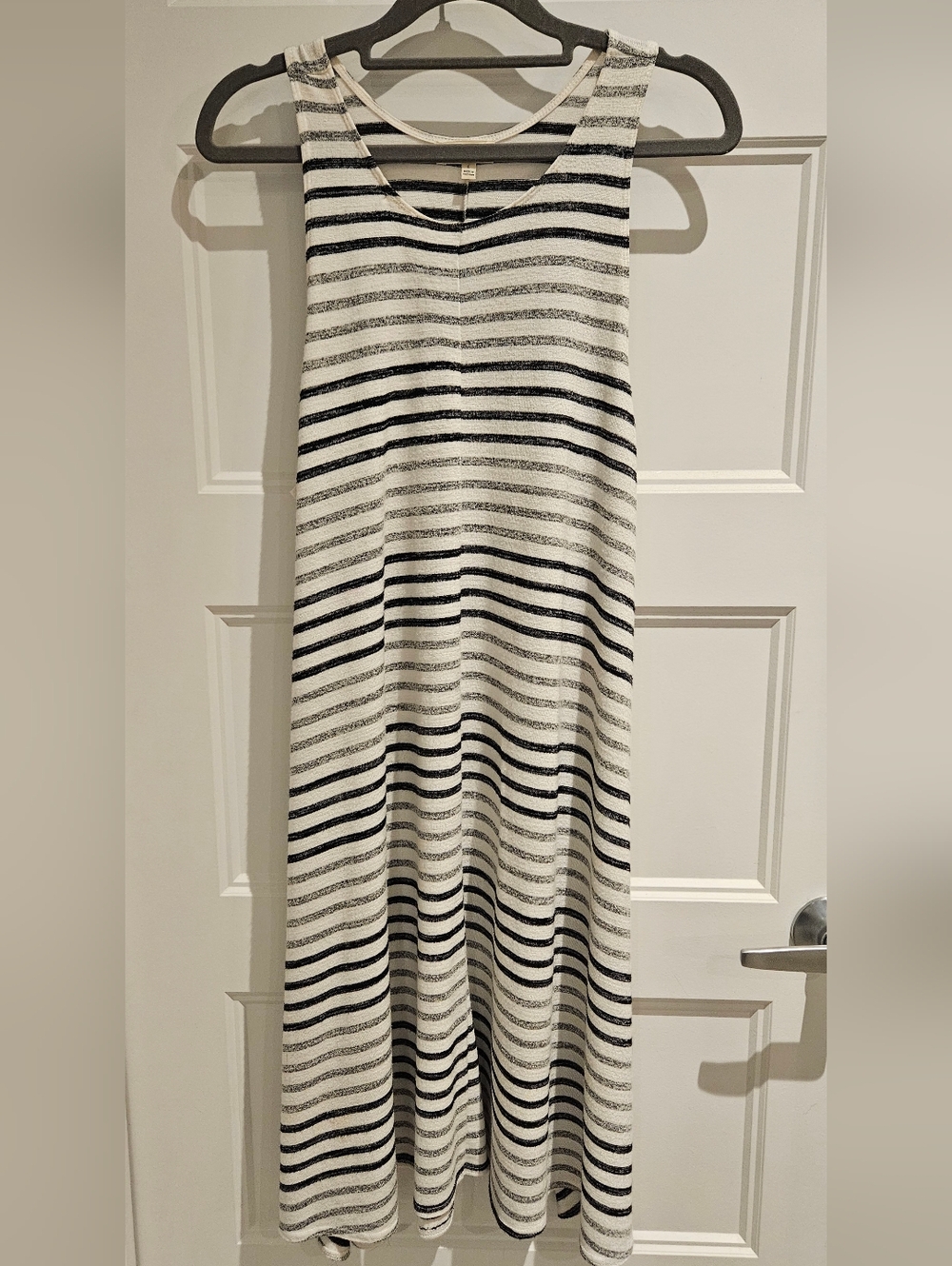 Wilfred Black and White Striped Maxi Dress